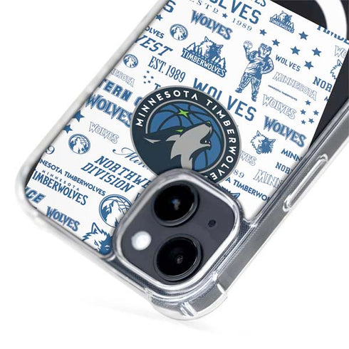 NBA Minnesota Timberwolves Historic Blast iPhone 15 Plus MagSafe Case