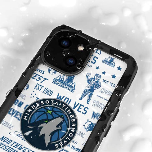 NBA Minnesota Timberwolves Historic Blast iPhone 15 Plus Waterproof Case