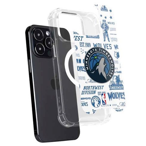 NBA Minnesota Timberwolves Historic Blast iPhone 15 Pro Max MagSafe Case