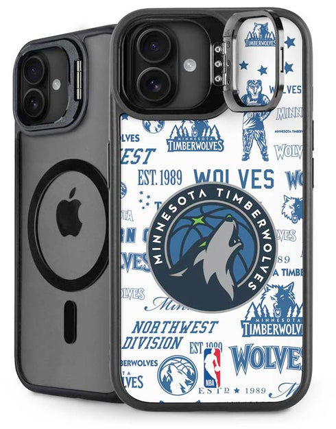 NBA Minnesota Timberwolves Historic Blast iPhone 16 Kickstand Case