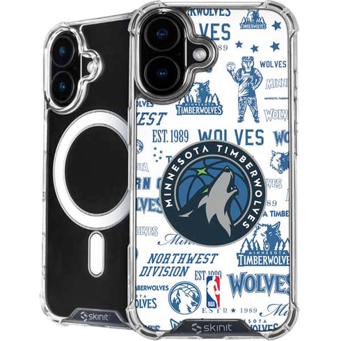 NBA Minnesota Timberwolves Historic Blast iPhone 16 MagSafe Case
