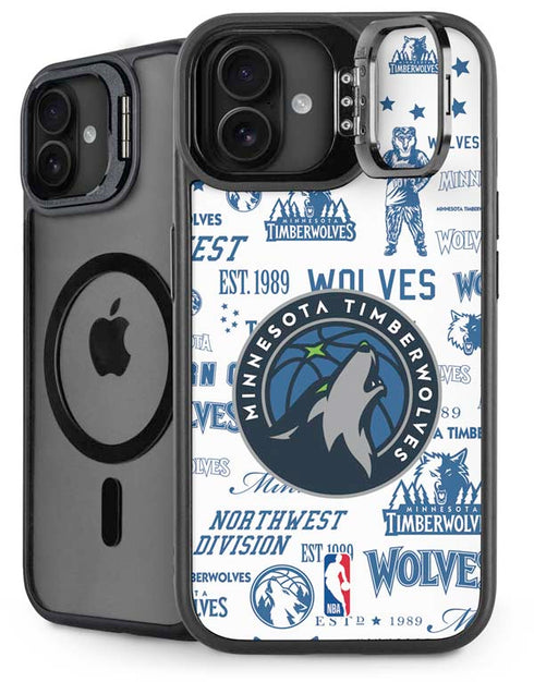 NBA Minnesota Timberwolves Historic Blast iPhone 16 Plus Kickstand Case