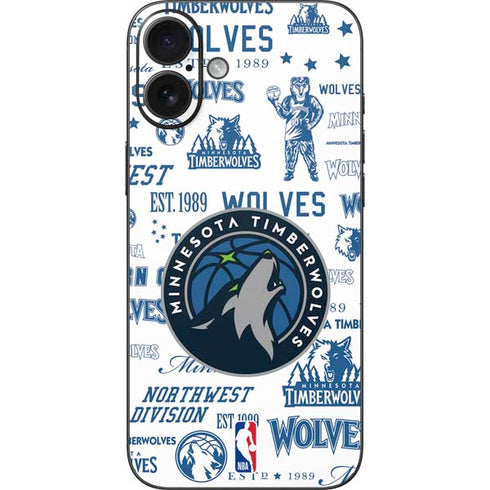 NBA Minnesota Timberwolves Historic Blast iPhone 16 Plus Skin
