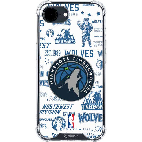 NBA Minnesota Timberwolves Historic Blast iPhone 16e Clear Case
