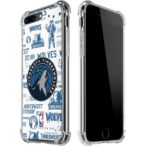 NBA Minnesota Timberwolves Historic Blast iPhone 7/8 Plus Clear Case