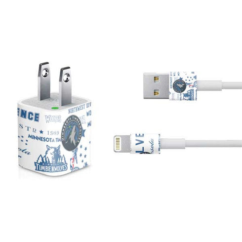 NBA Minnesota Timberwolves Historic Blast iPhone Charger (5W USB) Skin