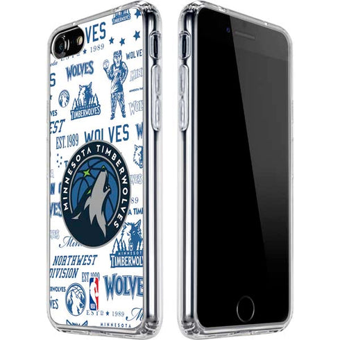 NBA Minnesota Timberwolves Historic Blast iPhone SE (2nd & 3rd Gen) Clear Case