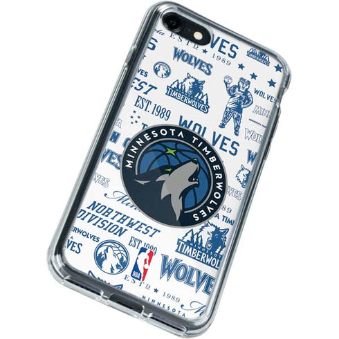 NBA Minnesota Timberwolves Historic Blast iPhone SE (2nd & 3rd Gen) Clear Case