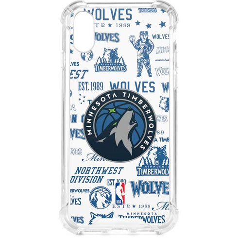 NBA Minnesota Timberwolves Historic Blast iPhone XS Clear Case