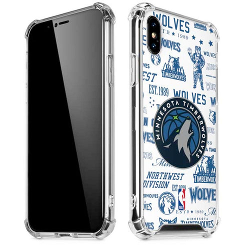 NBA Minnesota Timberwolves Historic Blast iPhone XS Max Clear Case