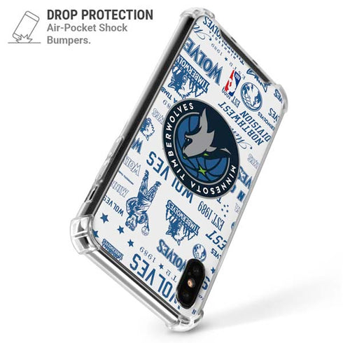 NBA Minnesota Timberwolves Historic Blast iPhone XS Max Clear Case