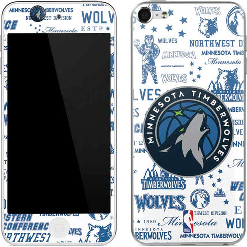NBA Minnesota Timberwolves Historic Blast Apple iPod Skin