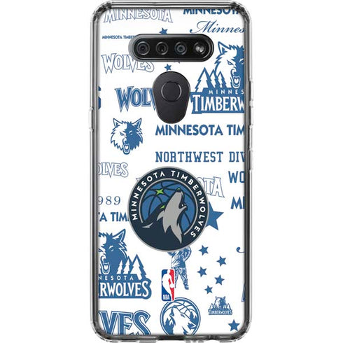 NBA Minnesota Timberwolves Historic Blast LG K51/Q51 Clear Case