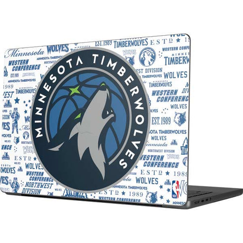 NBA Minnesota Timberwolves Historic Blast MacBook Pro 14in (2021-24) Skin