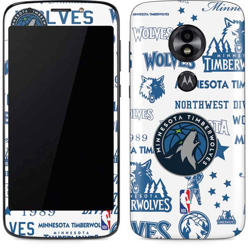 NBA Minnesota Timberwolves Historic Blast Moto E5 Play Skin