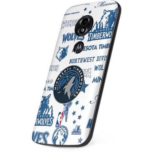 NBA Minnesota Timberwolves Historic Blast Moto E5 Play Skin