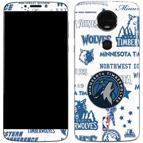 NBA Minnesota Timberwolves Historic Blast Moto E5 Plus Skin