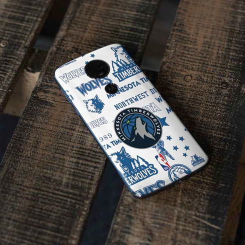 NBA Minnesota Timberwolves Historic Blast Moto E5 Plus Skin