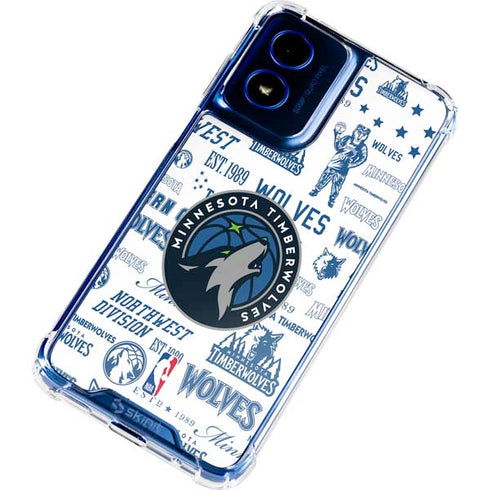 NBA Minnesota Timberwolves Historic Blast Moto G Play 4G (2024) Clear Case