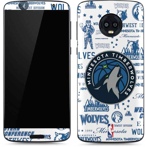 NBA Minnesota Timberwolves Historic Blast Moto G6 Skin