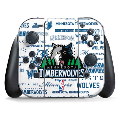 NBA Minnesota Timberwolves Historic Blast Nintendo Switch (2017-2021) Joy-Con Controller Skin