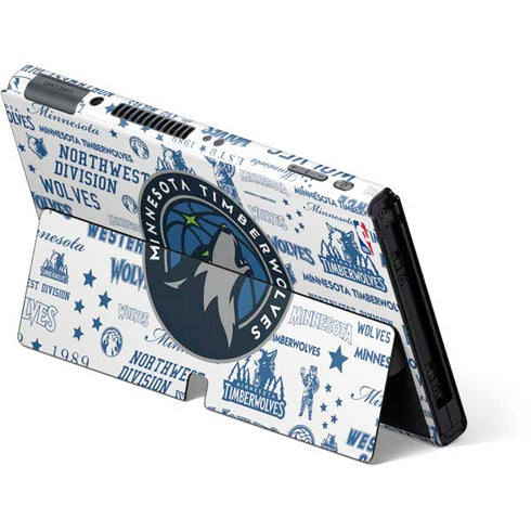 NBA Minnesota Timberwolves Historic Blast Nintendo Switch OLED (2021) Skin
