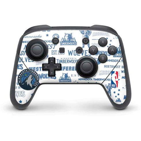 NBA Minnesota Timberwolves Historic Blast Nintendo Switch Pro Controller Skin