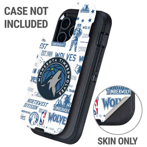 NBA Minnesota Timberwolves Historic Blast Otterbox Defender iPhone Skin