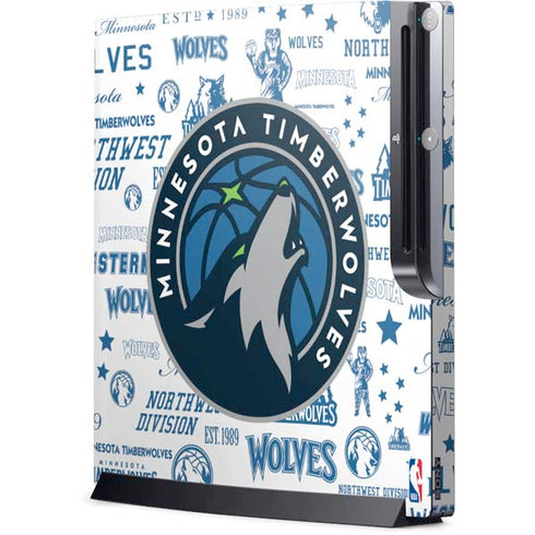 NBA Minnesota Timberwolves Historic Blast Playstation 3 & PS3 Slim Skin