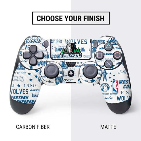 NBA Minnesota Timberwolves Historic Blast PS4 Controller Skin