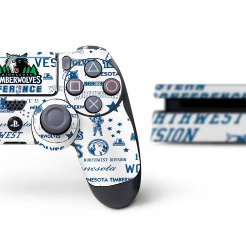 NBA Minnesota Timberwolves Historic Blast PS4 Slim Bundle Skin