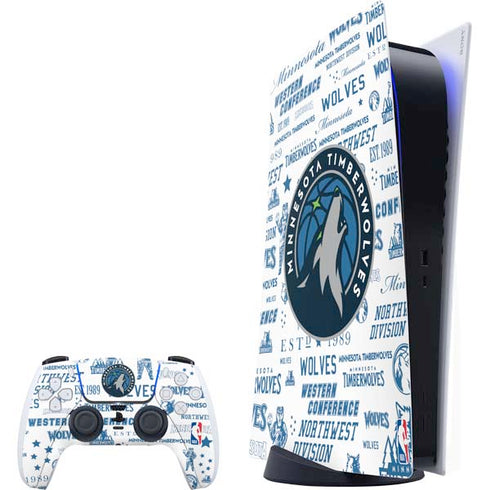 NBA Minnesota Timberwolves Historic Blast PS5 Bundle Skin