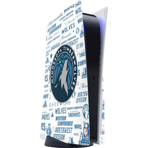 NBA Minnesota Timberwolves Historic Blast PS5 Console Skin