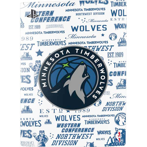 NBA Minnesota Timberwolves Historic Blast PS5 Console Skin