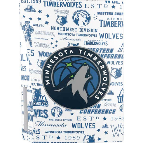 NBA Minnesota Timberwolves Historic Blast PS5 Console Skin