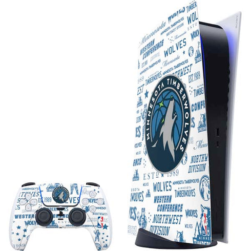 NBA Minnesota Timberwolves Historic Blast PlayStation PS5 Skins