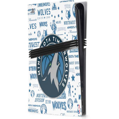 NBA Minnesota Timberwolves Historic Blast PS5 Pro Console Skin