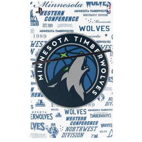 NBA Minnesota Timberwolves Historic Blast PS5 Slim Digital Edition Bundle Skin
