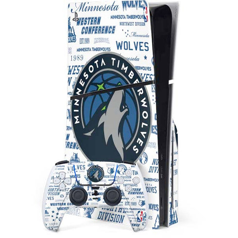 NBA Minnesota Timberwolves Historic Blast PlayStation PS5 Skins