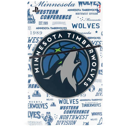 NBA Minnesota Timberwolves Historic Blast PS5 Slim Disk Bundle Skin