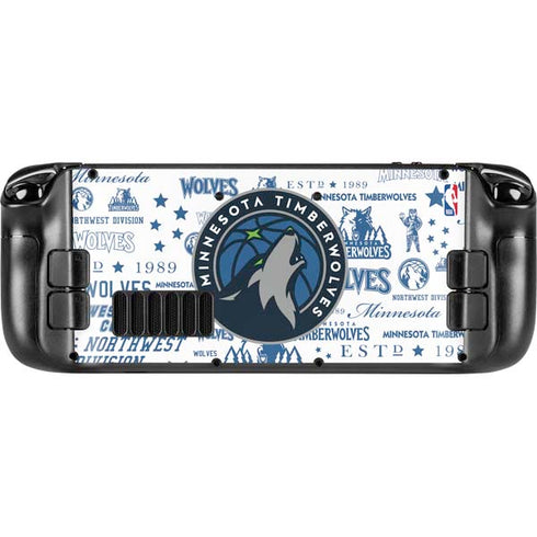 NBA Minnesota Timberwolves Historic Blast Steam Deck Handheld Gaming Computer OLED Skin
