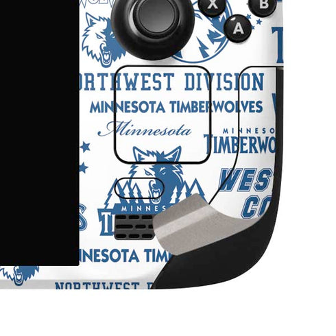 NBA Minnesota Timberwolves Historic Blast Steam Deck Handheld Gaming Computer OLED Skin