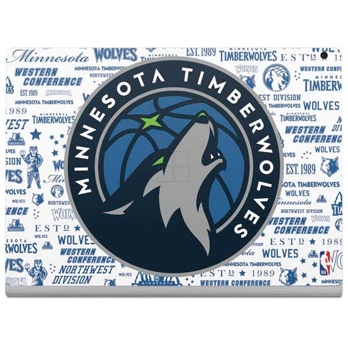 NBA Minnesota Timberwolves Historic Blast Surface Book 2 13.5in Skin