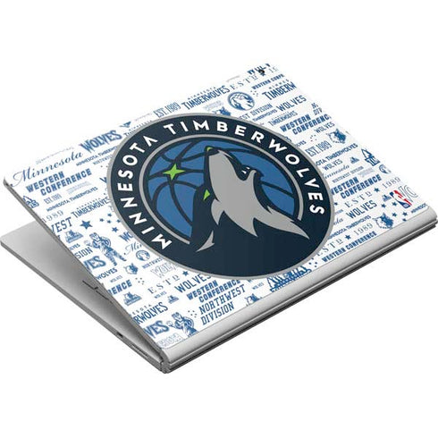 NBA Minnesota Timberwolves Historic Blast Surface Book Skin