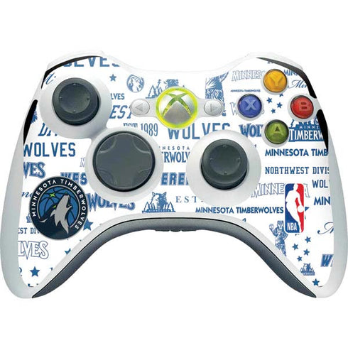 NBA Minnesota Timberwolves Historic Blast Xbox 360 Wireless Controller Skin