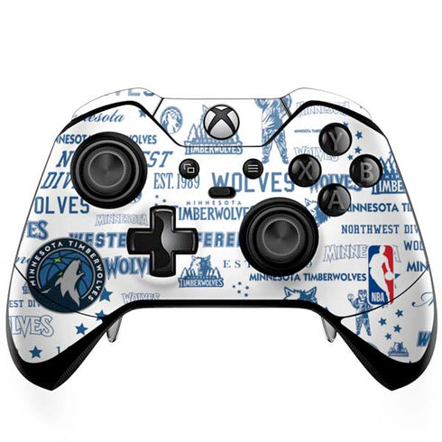 NBA Minnesota Timberwolves Historic Blast Xbox One Elite Controller Skin