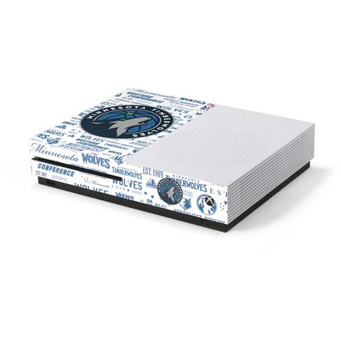 NBA Minnesota Timberwolves Historic Blast Xbox One S Console Skin