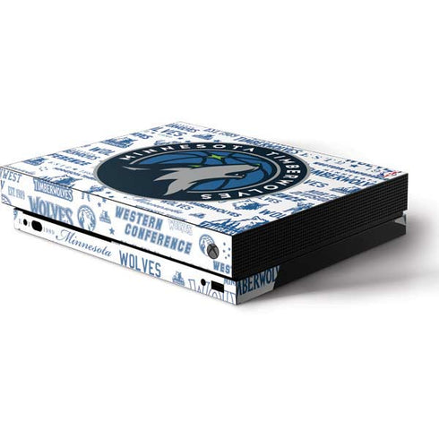 NBA Minnesota Timberwolves Historic Blast Xbox One X Console Skin