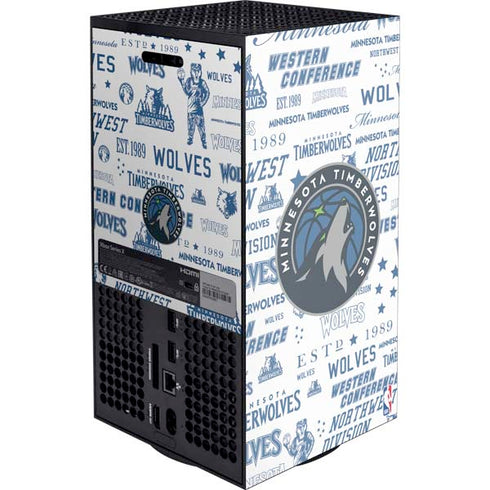 NBA Minnesota Timberwolves Historic Blast Xbox Series X Console Skin