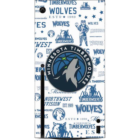 NBA Minnesota Timberwolves Historic Blast Xbox Series X Console Skin